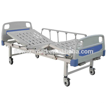 Dos funciones manual médico icu hospital doble cigüeñal cama mecanismo